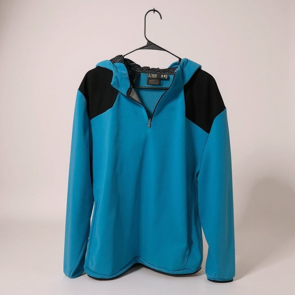 Under Armour Men's Blue & Black ColdGear Reactor Full Zip Hooded Jacket